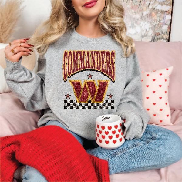 Commanders Glitter Sweater