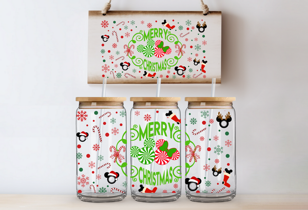 Mickey & Minnie Merry Christmas Libby Cup Wrap